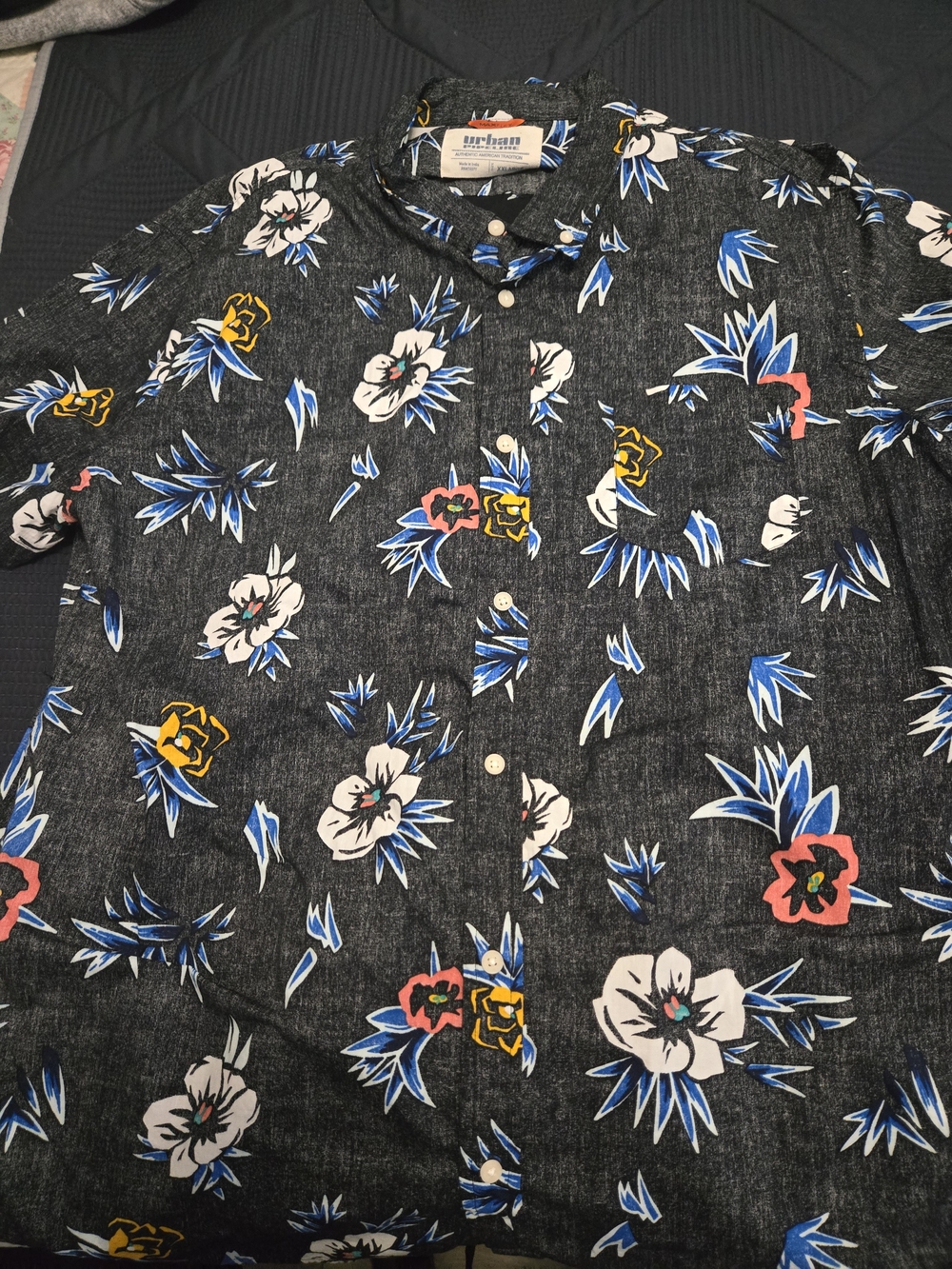 Urban Pipeline Black Floral Button-Up Shirt